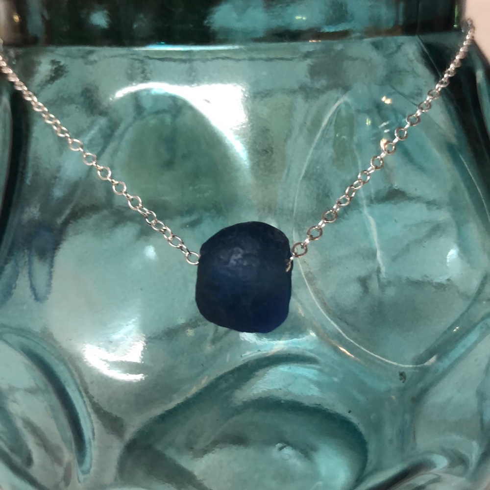 Handmade Recycled Glass Bead Necklace